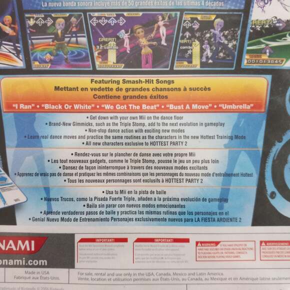 Nintendo Wii Dance Dance Revolution Hottest Party 2 Video Game Fun - Picture 3 of 5